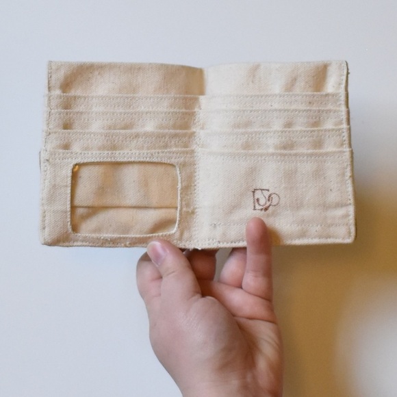 Wallet bifold men's old world map drawing handmade - Picture 5 of 6